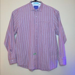 Tommy Bahama L Mens Long Sleeve Striped red blue